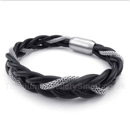 Titanium Leather Bracelet