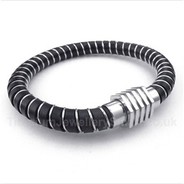 Cable Leather Bracelet