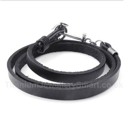 Titanium Leather Bracelet