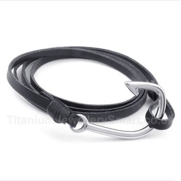 Titanium Leather Bracelet