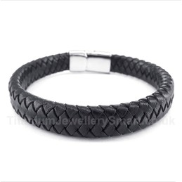 Titanium Leather Bracelet