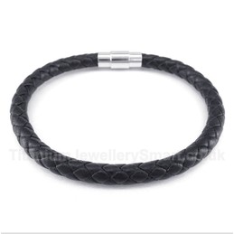 Black Leather Bracelet