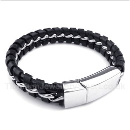 Titanium Leather Bracelet