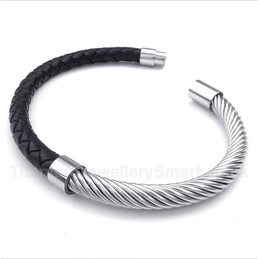 Titanium Leather Bracelet