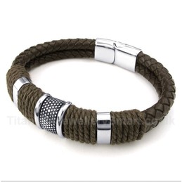 Titanium Leather Bracelet