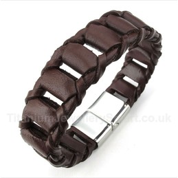 Titanium Leather Bracelet