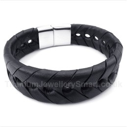 Titanium Leather Bracelet
