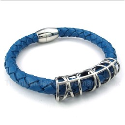 Titanium Leather Bracelet
