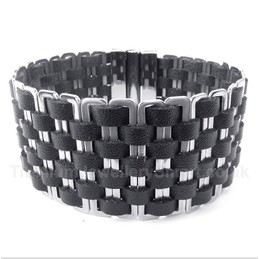 Leather Titanium Bracelet