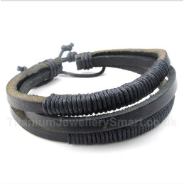 Leather Titanium Bracelet