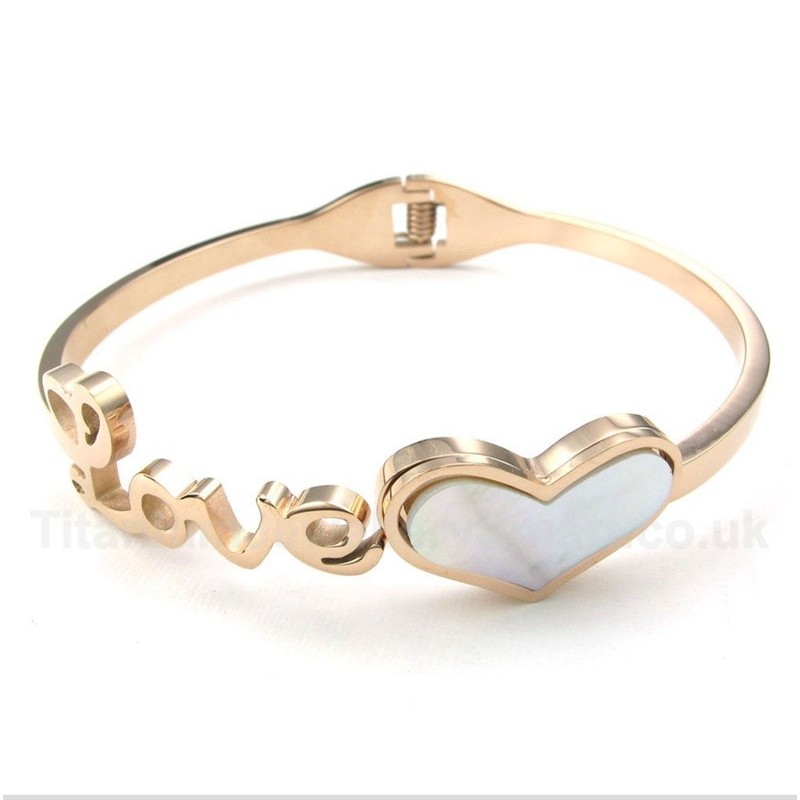 Titanium Rose Gold Love Bracelet