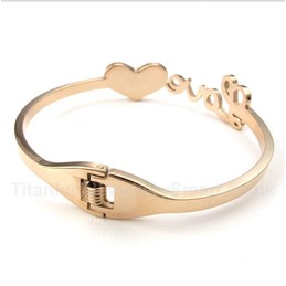 Titanium Rose Gold Love Bracelet