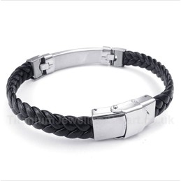 Titanium Leather Bracelet