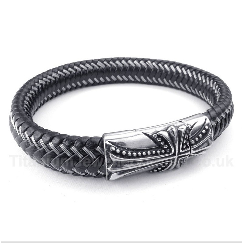 Titanium Casted Cross Bracelet