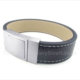 Titanium Leather Bracelet