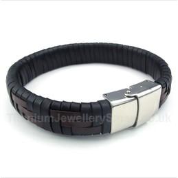Titanium Leather Bracelet