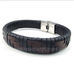 Titanium Leather Bracelet