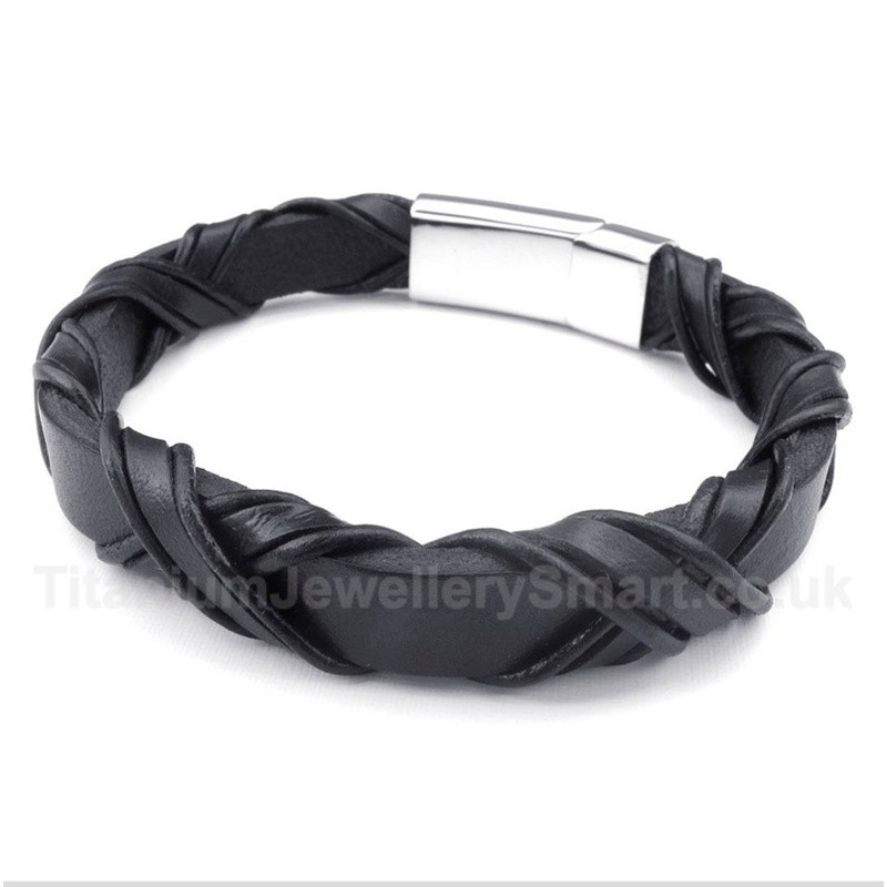 Titanium Leather Bracelet
