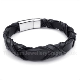 Titanium Leather Bracelet