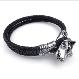Titanium Leather Bracelet