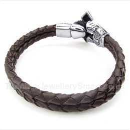 Titanium Leather Bracelet
