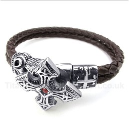 Titanium Leather Bracelet