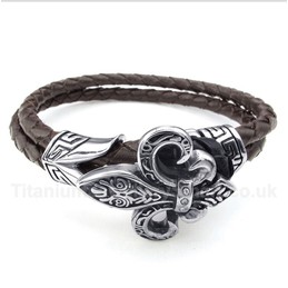 Titanium Leather Bracelet