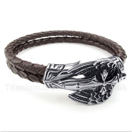 Titanium Leather Bracelet