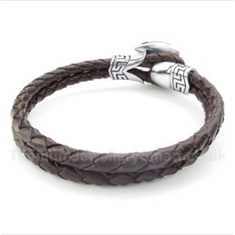 Titanium Leather Bracelet