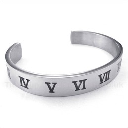 Titanium Roman Numerals Bracelet