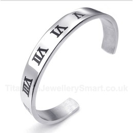 Titanium Roman Numerals Bracelet