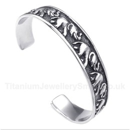 Titanium Elephant Bracelet