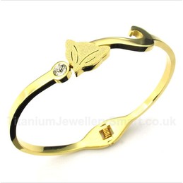 Titanium Gold Fox Bracelet