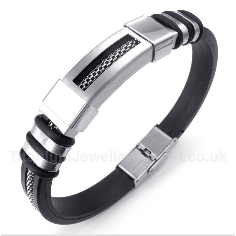 Titanium Rubber Bracelet