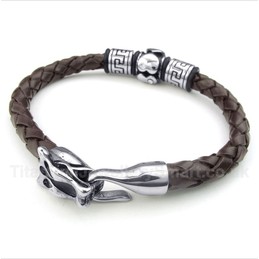 Titanium Leather Bracelet
