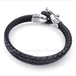 Titanium Leather Bracelet