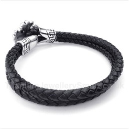 Titanium Leather Bracelet