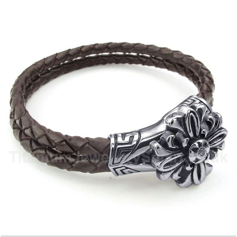 Titanium Leather Bracelet