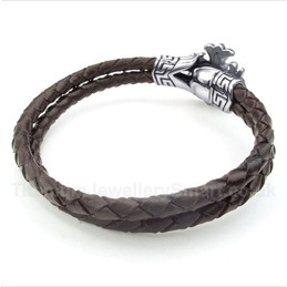 Titanium Leather Bracelet