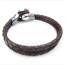 Titanium Leather Bracelet