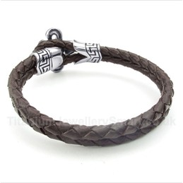 Titanium Leather Bracelet