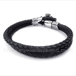 Titanium Leather Bracelet