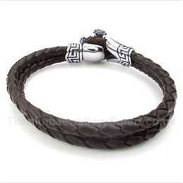 Titanium Leather Bracelet