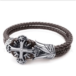 Titanium Leather Bracelet