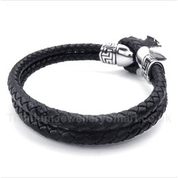 Titanium Leather Bracelet