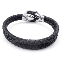 Titanium Leather Bracelet