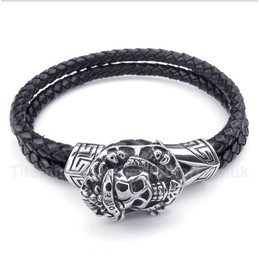 Titanium Leather Bracelet