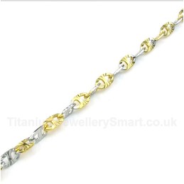 Titanium Gold Womens Necklace