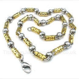 Titanium Gold Hollow Necklace