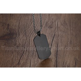 Men's Titanium Pendant 48 mm Allah Black PN-004